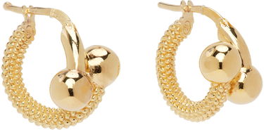 Øreringe Bottega Veneta Intreccio Hoop Earrings Beige | 732124 VAHU0, 1