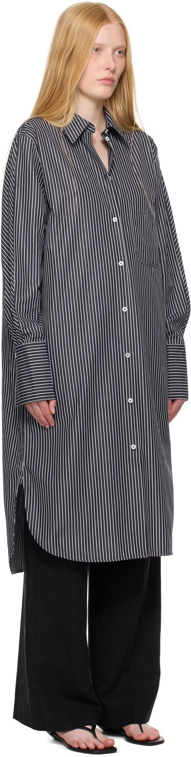 Kjole TOTEME TOTEME Striped Shirt Dress Sort | 253-WRD0201-FB0436, 1