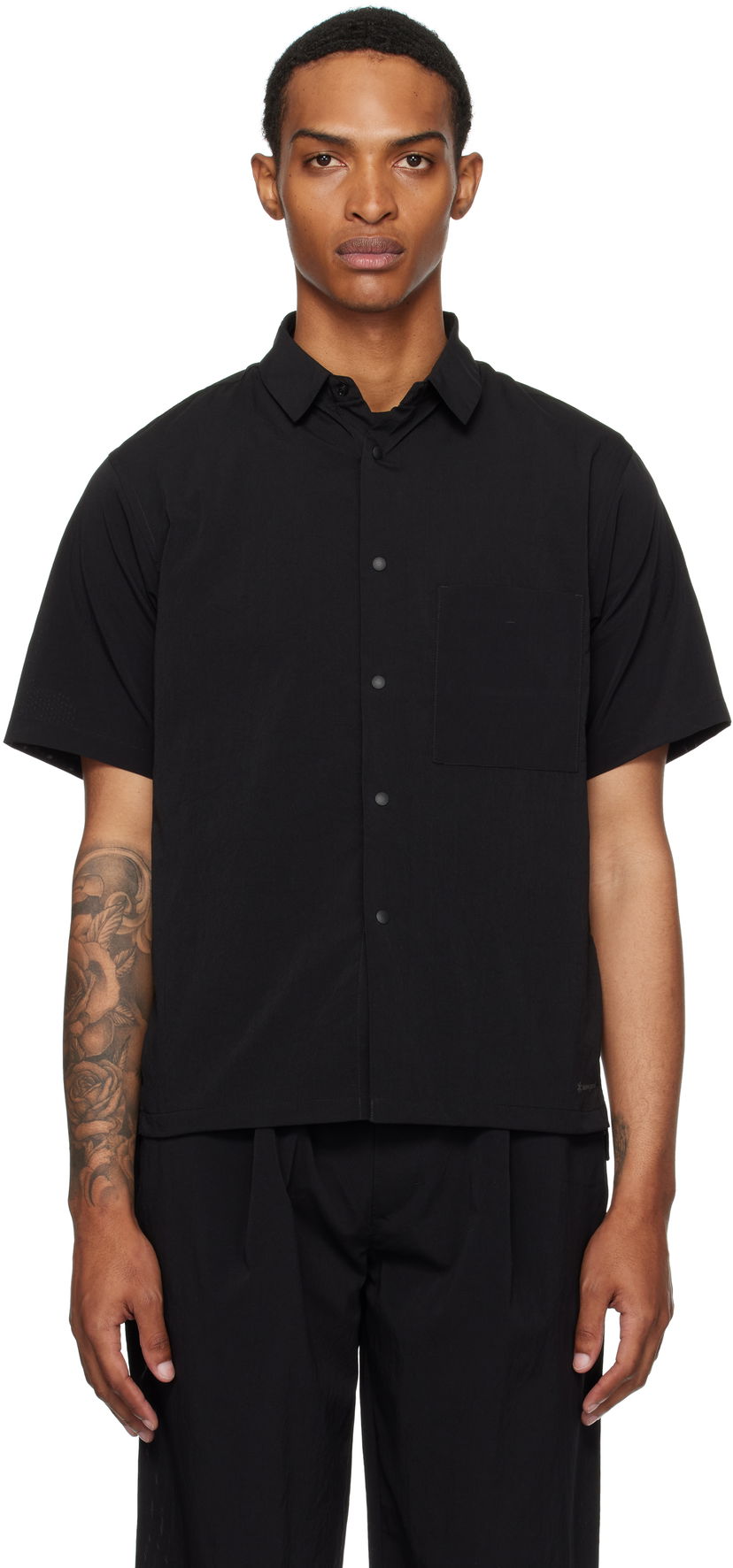Skjorte Snow Peak Snow Peak Breathable Quick Dry Shirt Sort | SH-25SU002
