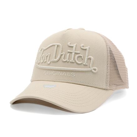Kasket Von Dutch Von Dutch Trucker Riverside Twill Cap Beige | VD-7030854, 0