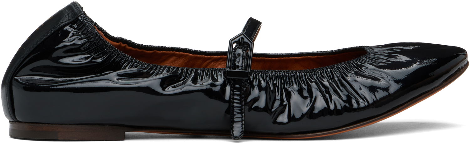 Tøj LANVIN Lanvin Mary Jane Glossy Leather Ballerinas Sort | FW-BAMB05-GLOS-H24, 0