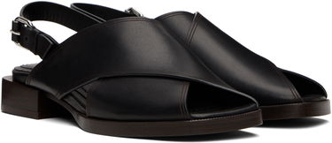 Tilbehør LEMAIRE Lemaire Cross Flat Sandals Sort | FO0162 LL0122, 3