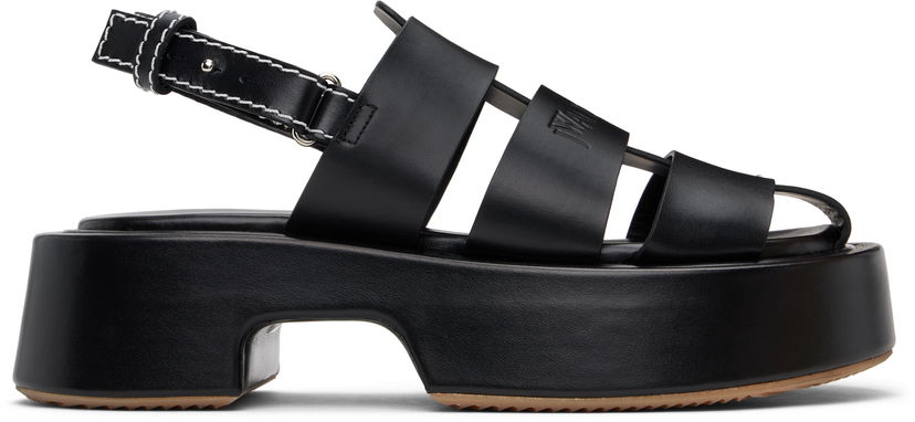Sneakers og sko JW Anderson JW Anderson Stripe Platform Sandals Sort | SN0098-LA0323
