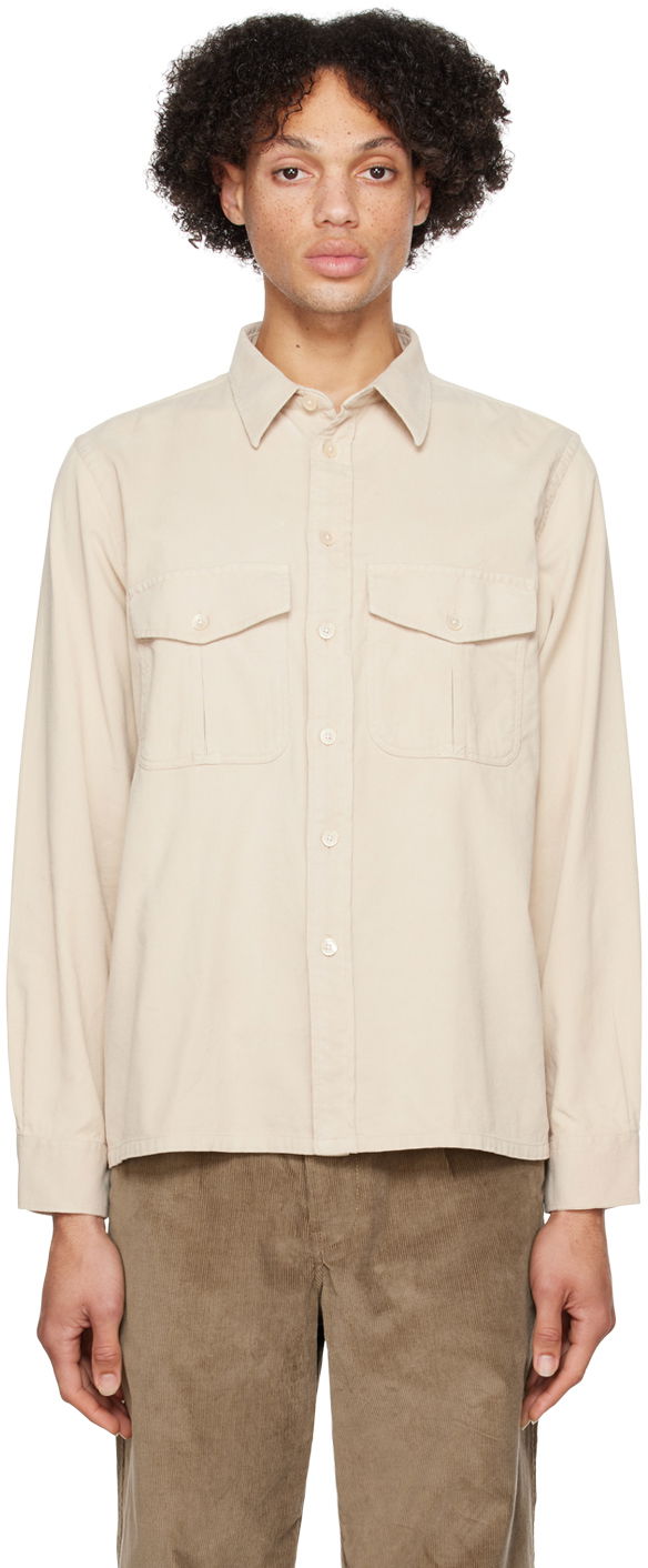 Skjorte Paul Smith PS Paul Smith Cargo Pocket Shirt Beige | M2R-739X-J21043-60