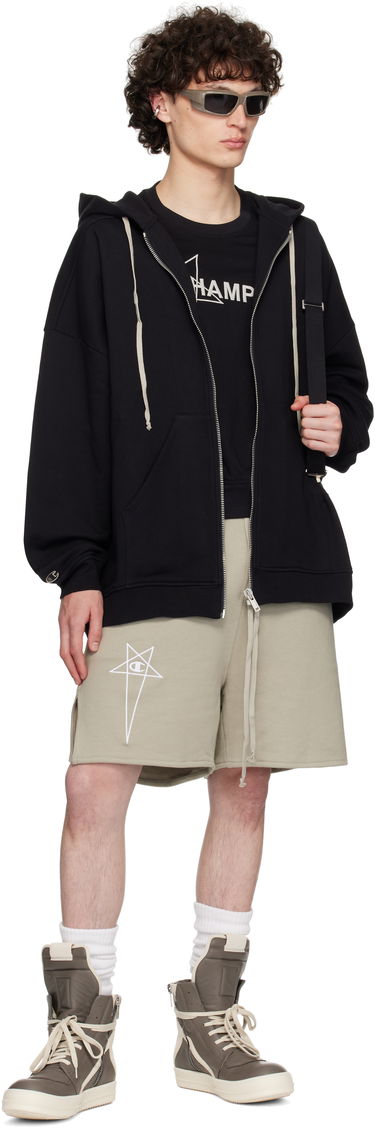 Sweatshirt Rick Owens Rick Owens Champion Edition Jumbo Jason's Zip Hoodie Sort | CM01E1663 CHFE FELPA, 4