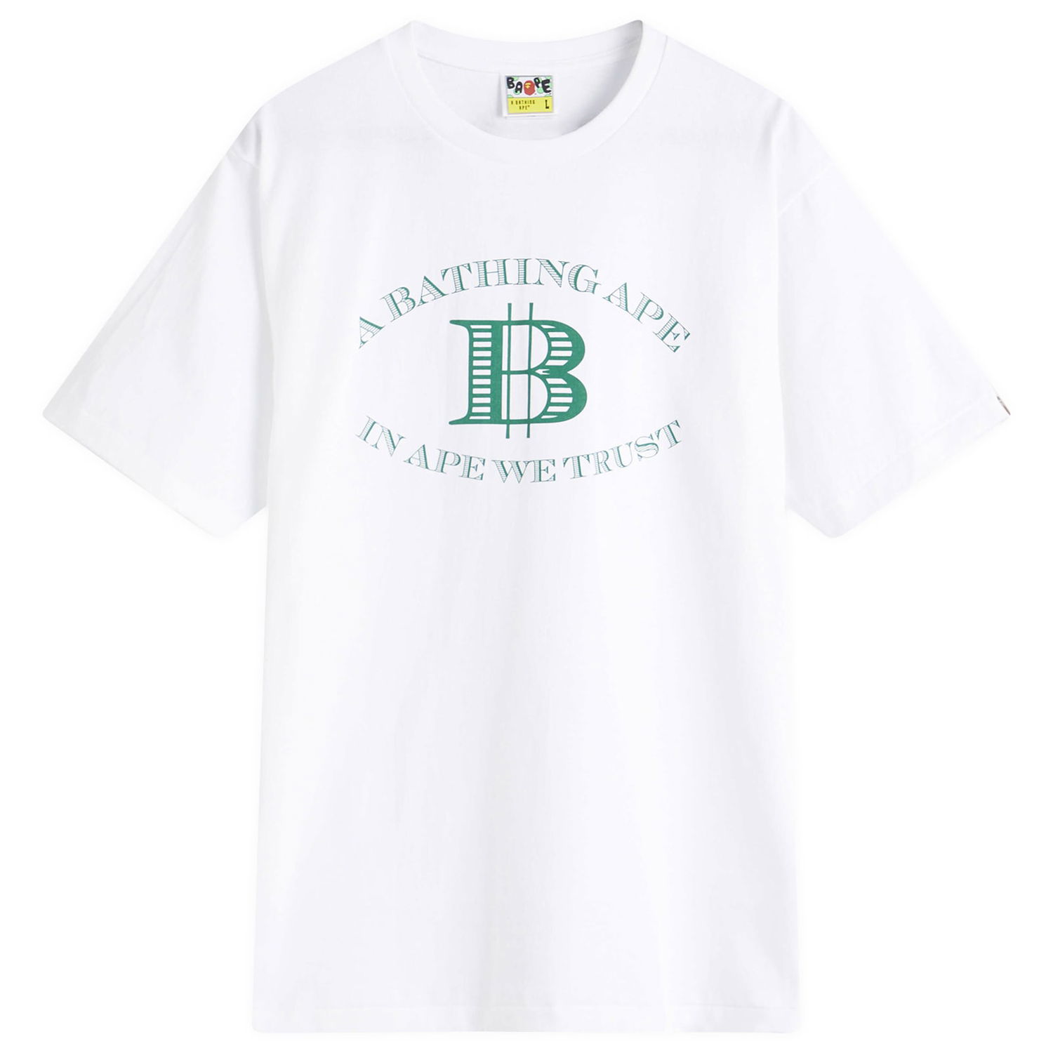 T-shirt BAPE Money B Logo Graphic T-Shirt, Size Large Hvid | 001TEL301058M-WHT, 1