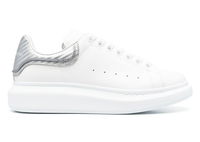 Oversized White Silver Metallic