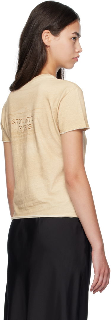 T-shirt Acne Studios Acne Studios Logo Print T-Shirt Beige | AL0472-, 2