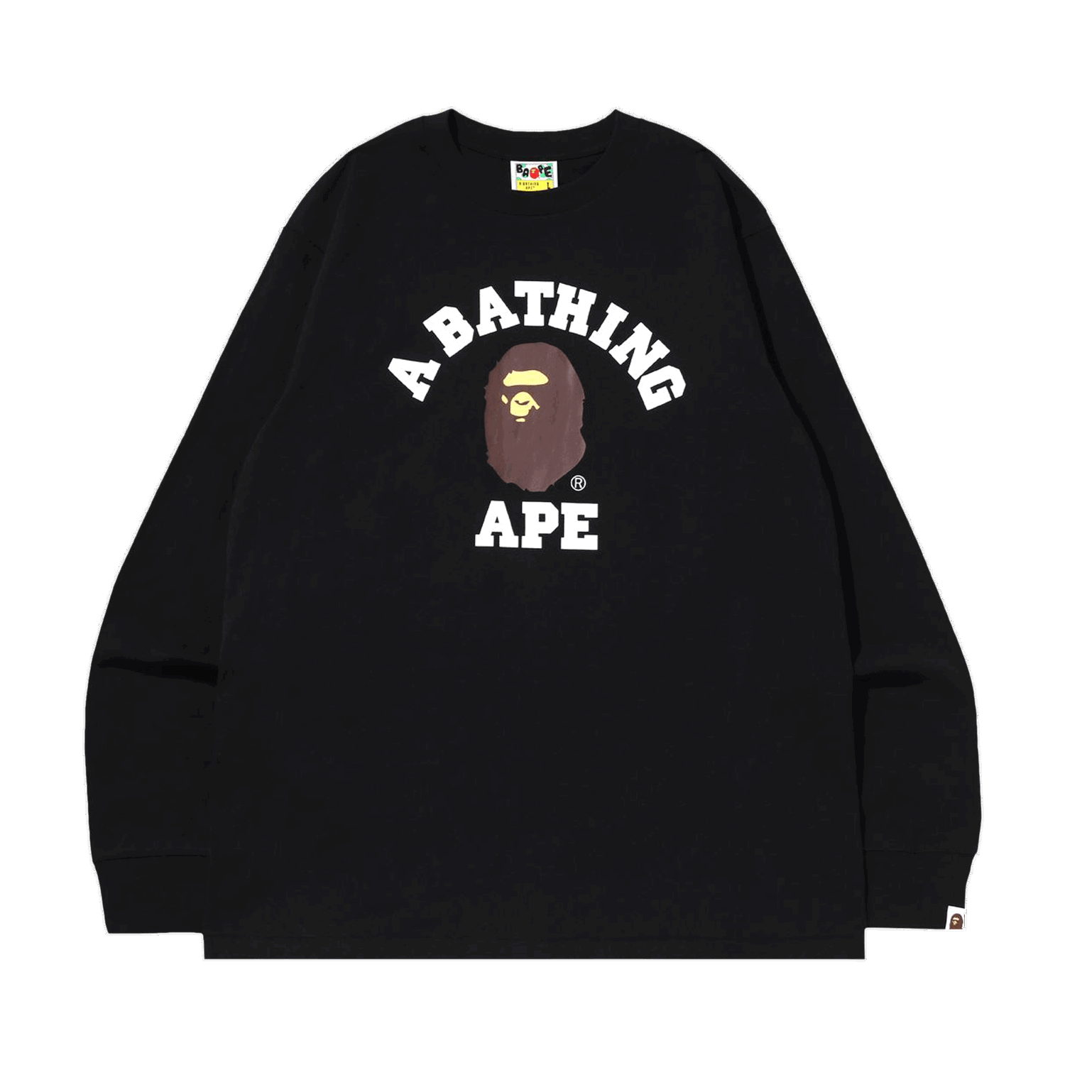 Sweater BAPE College Crewneck Sort | 001LTI301020M BLACK, 0