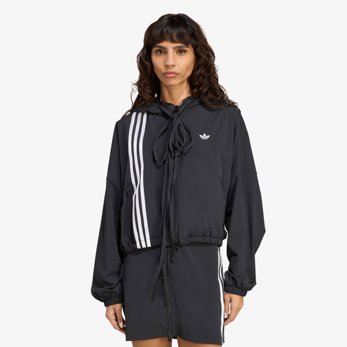 Sweatshirt adidas Originals Ribbon Tie Cropped Track Top Sort | JX2698, 0