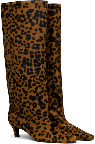 Sneakers og sko TOTEME Wide Shaft Calf Hair Boots Brun | 243-WAS3114-LE0070, 3