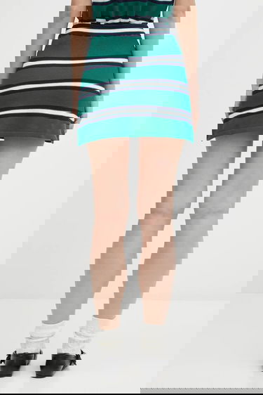 Nederdel Sporty & Rich Silk Pique A-line Mini Skirt Flerfarvet | SK016621300GR50, 2