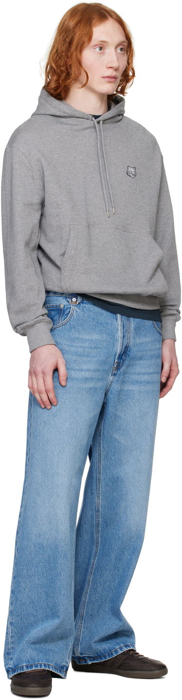 Sweatshirt MAISON KITSUNÉ Maison Kitsuné Comfort Hoodie with Fox Head Patch Grå | MM00713KM0321, 3