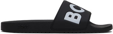 Sneakers og sko BOSS Large Logo Detail Pool Slides Sort | 50536835, 0