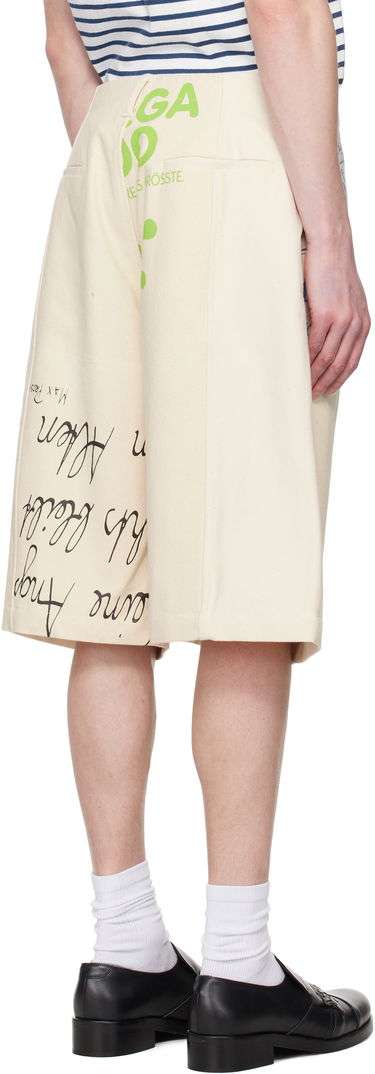 Shorts Marine Serre Marine Serre Regenerated Tote Bags Cargo Shorts Beige | USH006A UWOV0009, 2