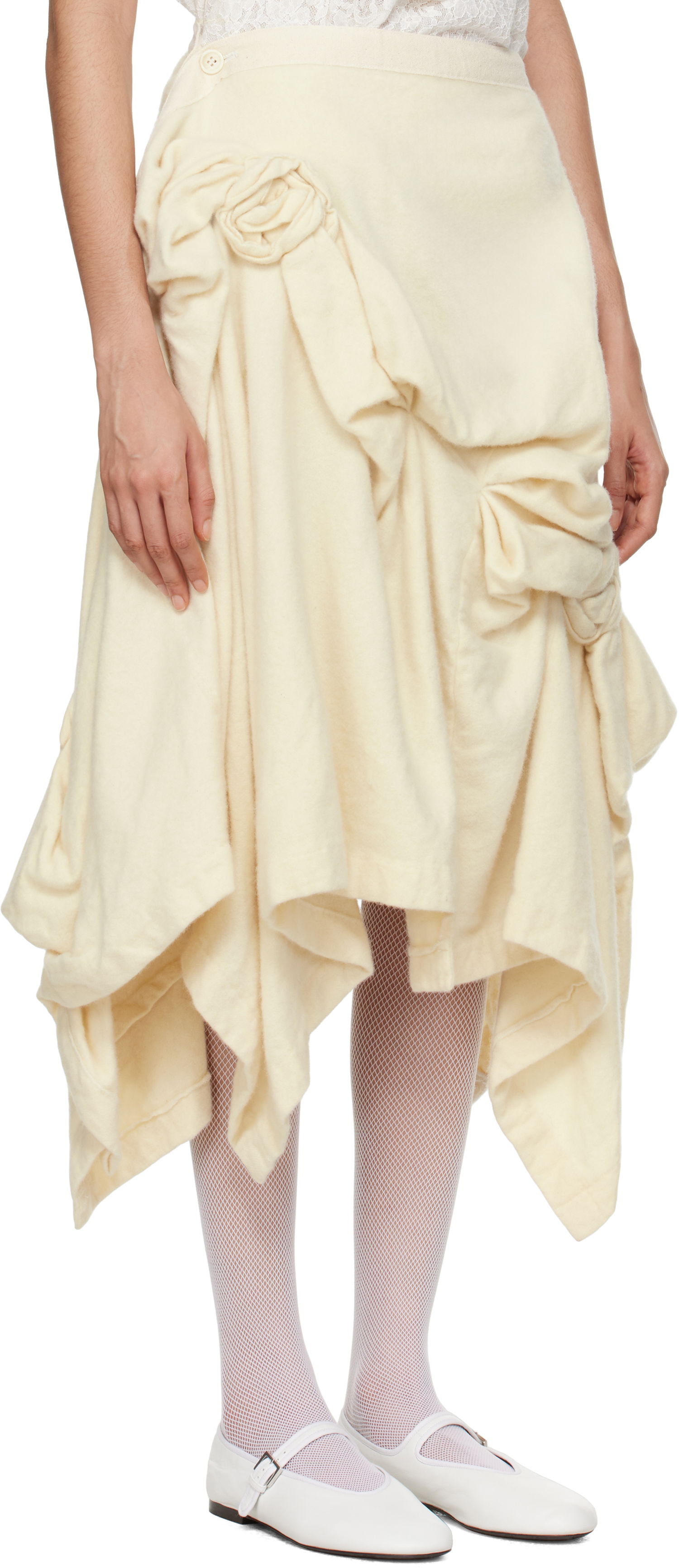 Nederdel Comme des Garçons Comme Des Garcons Wool Midi Skirt Beige | TN-S013-051, 1