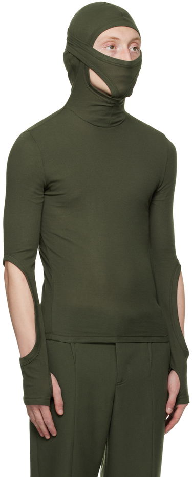 Sweater Dion Lee Dion Lee Interlock Mask Turtleneck Top Grøn | C3078F22, 1
