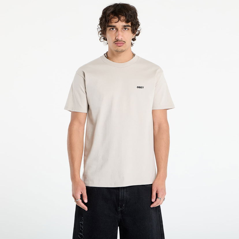 T-shirt OBEY OBEY Visual Studios Tee Beige | 165264231-SIG