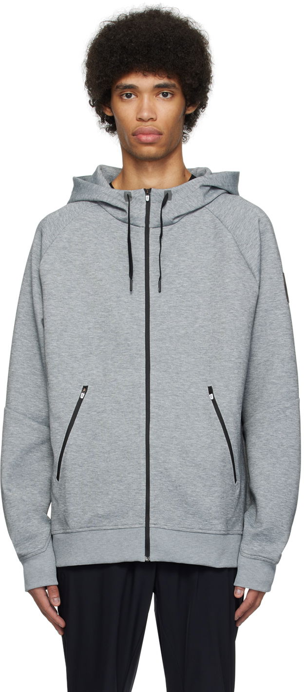 Sweatshirt On Running Gray Zipped Hoodie Grå | 1ME11440423