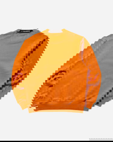 Sweatshirt C.P. Company Diagonal Raised Fleece Crewneck Sweatshirt Orange | 19CMSS713A-005086W 434, 0