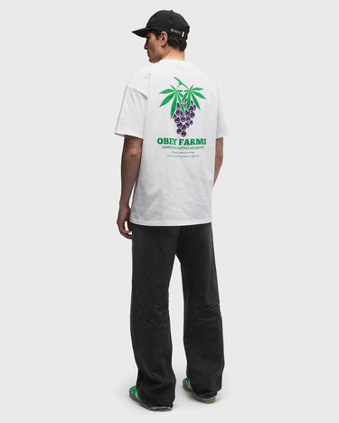 T-shirt OBEY Obey Farms T-Shirt Hvid | 165264122-WHT, 2