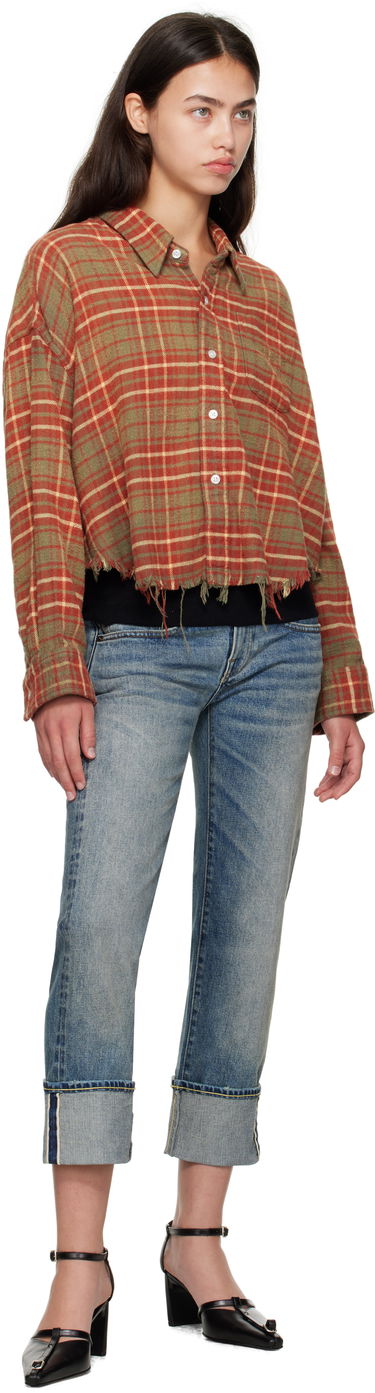 Skjorte R13 R13 Drop Neck Cropped Plaid Shirt Flerfarvet | R13WR150-R563B, 3