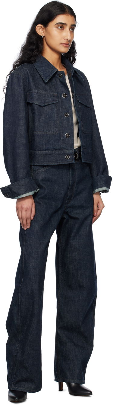 Jakke LEMAIRE Lemaire Two-Pocket Cropped Denim Jacket Blå | OW1139 LD068, 4