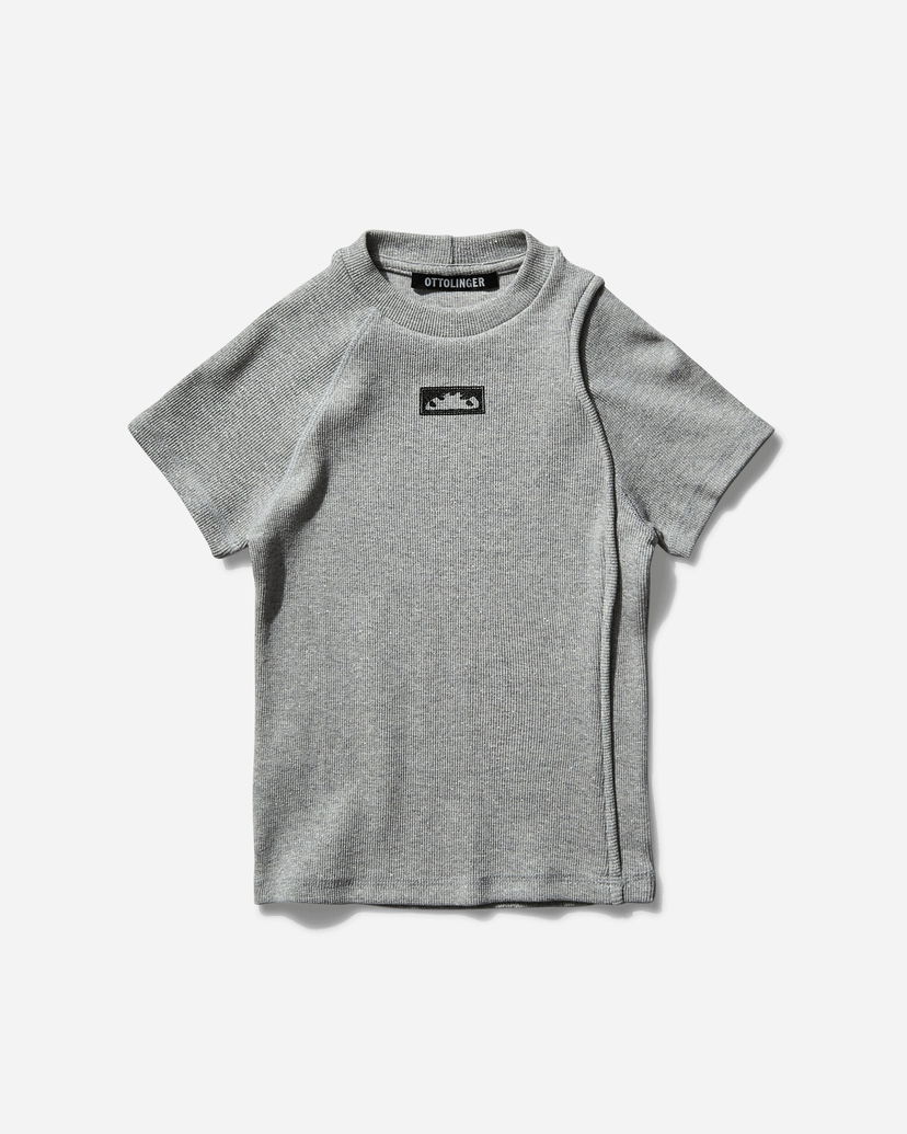 T-shirt Ottolinger Ottolinger Deconstructed Rib T-Shirt Grå | 104-100804-03 GRYSLV