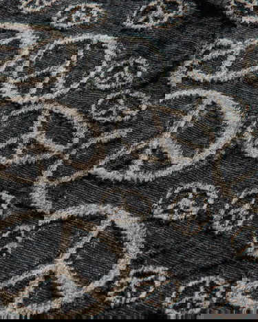 Tørklæde KAPITAL Fulling Wool Peace Mark Happy Scarf Flerfarvet | EK-1819XM BLACK, 5