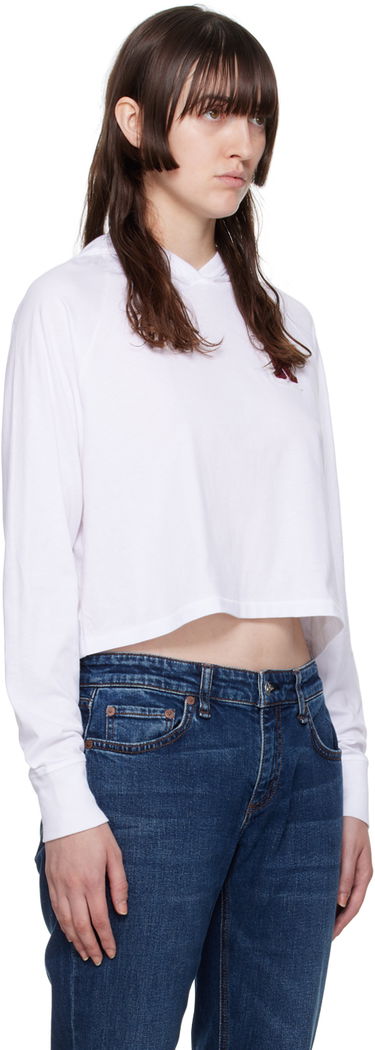 Sweatshirt rag & bone Rag & Bone Cropped Hoodie Hvid | WCC22FT011YT11, 1