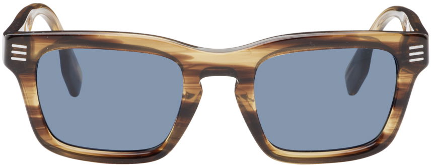 Solbriller Burberry Stripe Square Sunglasses Brun | 0BE4403 8056597922586, 0
