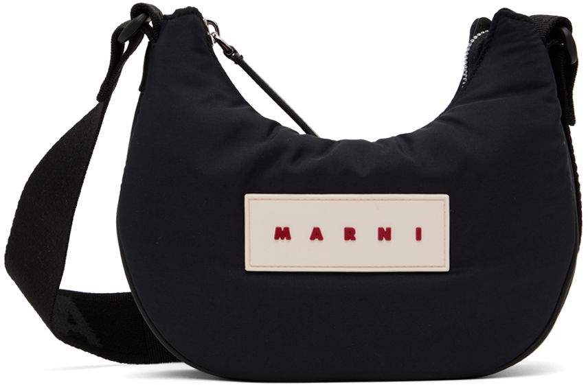 Skuldertaske Marni Polka-Dot Puff Small Bag Sort | SBMP0147U2 P6460, 0