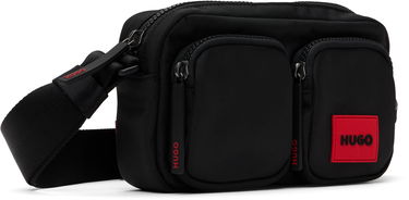 Skuldertaske BOSS Logo Patch Two-Pocket Crossbody Bag Sort | 50547771, 1