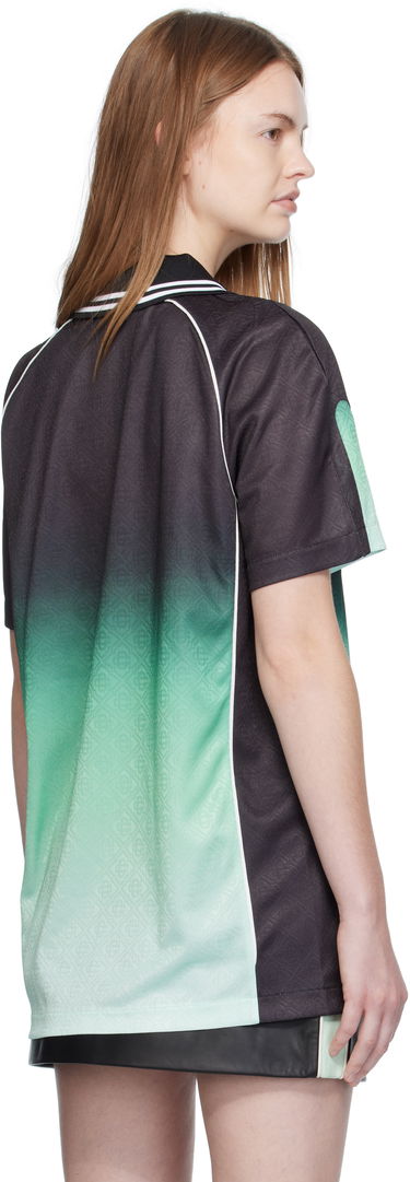 T-shirt Casablanca Casablanca Gradient Monogram Jacquard Football T-shirt Grøn | U-WPF25-JTP-375-01, 2