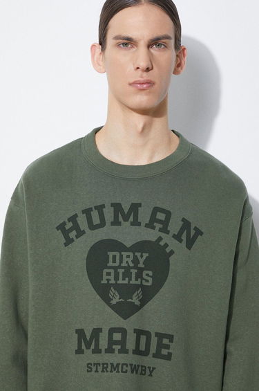 Sweatshirt Human Made Graphic Print Sweatshirt Grøn | HM27CS020, 3