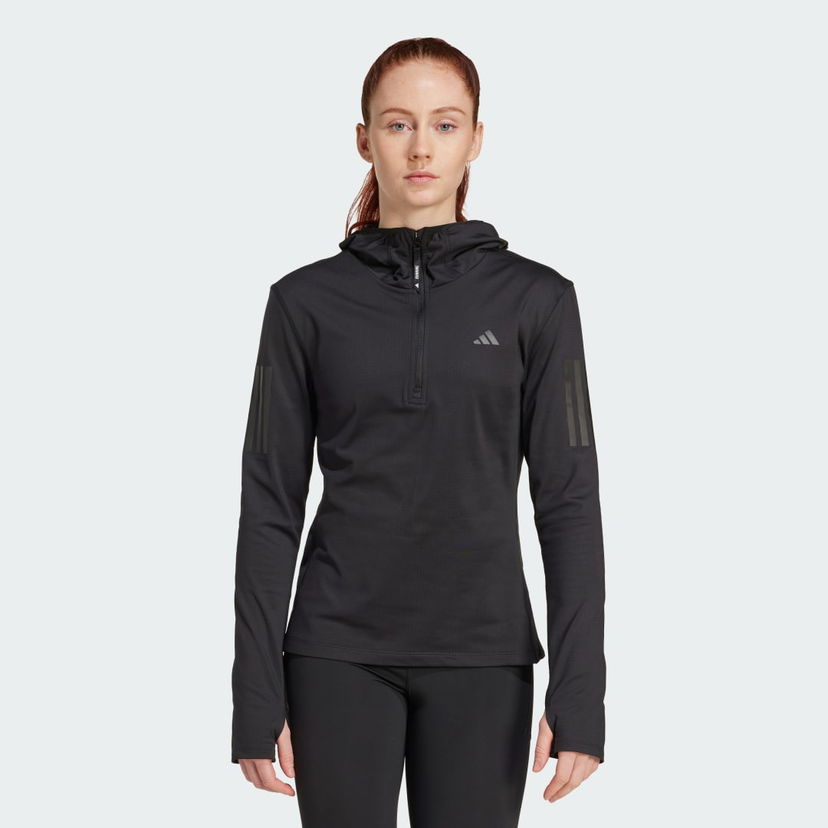 Sweatshirt adidas Performance Own The Run Winterized Hooded Running Jacket Sort | JP3821