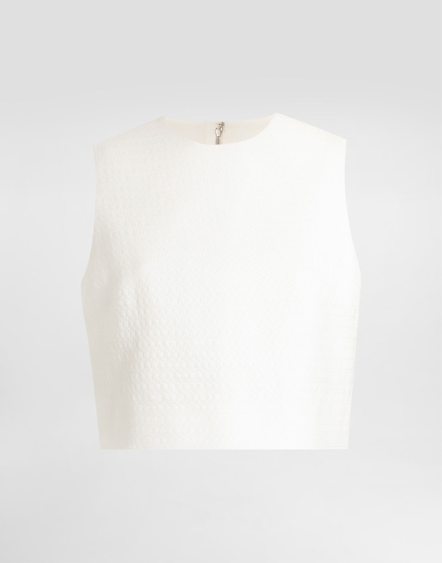 Crop top Dolce & Gabbana Dolce & Gabbana Stretch Mat Crop Top Hvid | F7AU2TFU9AUW0001, 0