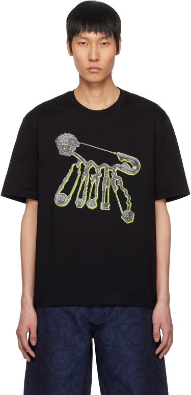 T-shirt Versace Versace 'Versace Pop Pin' T-Shirt Sort | 1013302_1A13423, 0