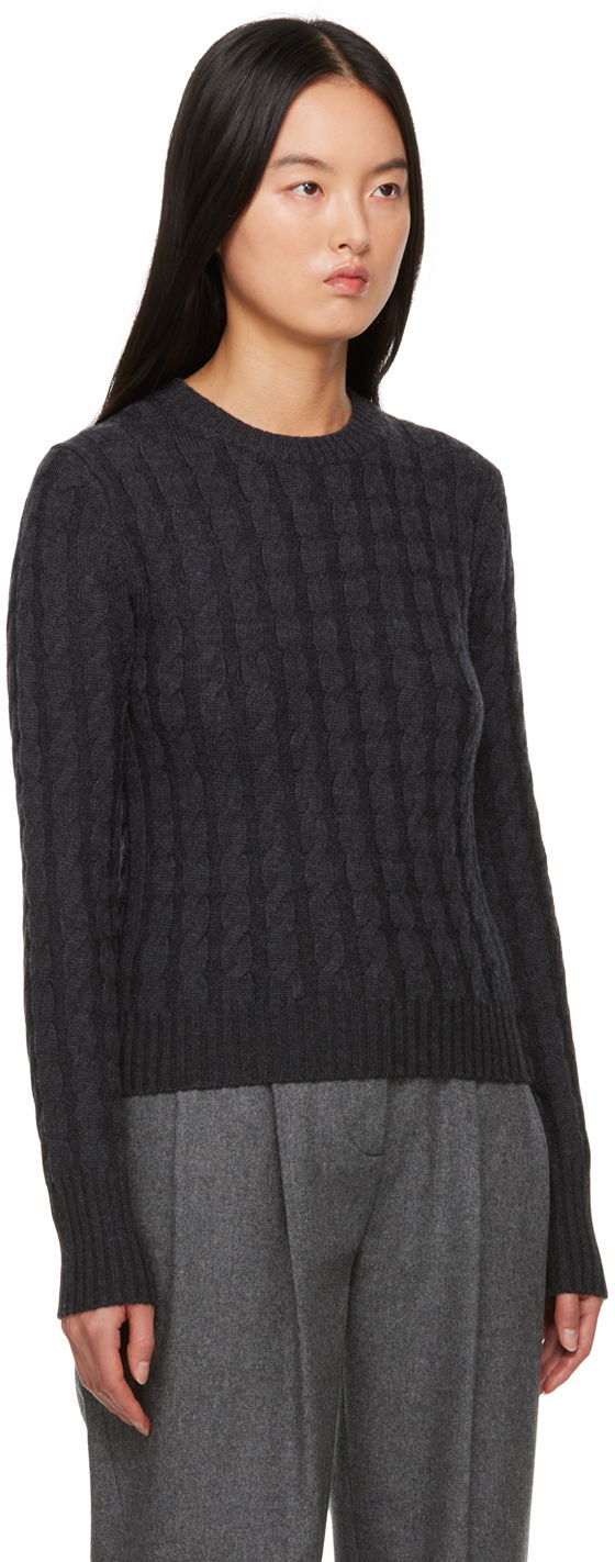 Sweater TOTEME TOTEME Cable Knit Sweater Grå | 234-WRTWTP172-YA0008, 1