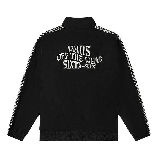 Vindjakke Vans Grid Printing Zipper Jacket Sort | VN0A5HA5BLK, 0