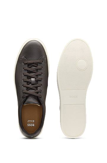 Tøj og tilbehør BOSS Grained-Leather Rubber Sole Brun | 50548716, 1
