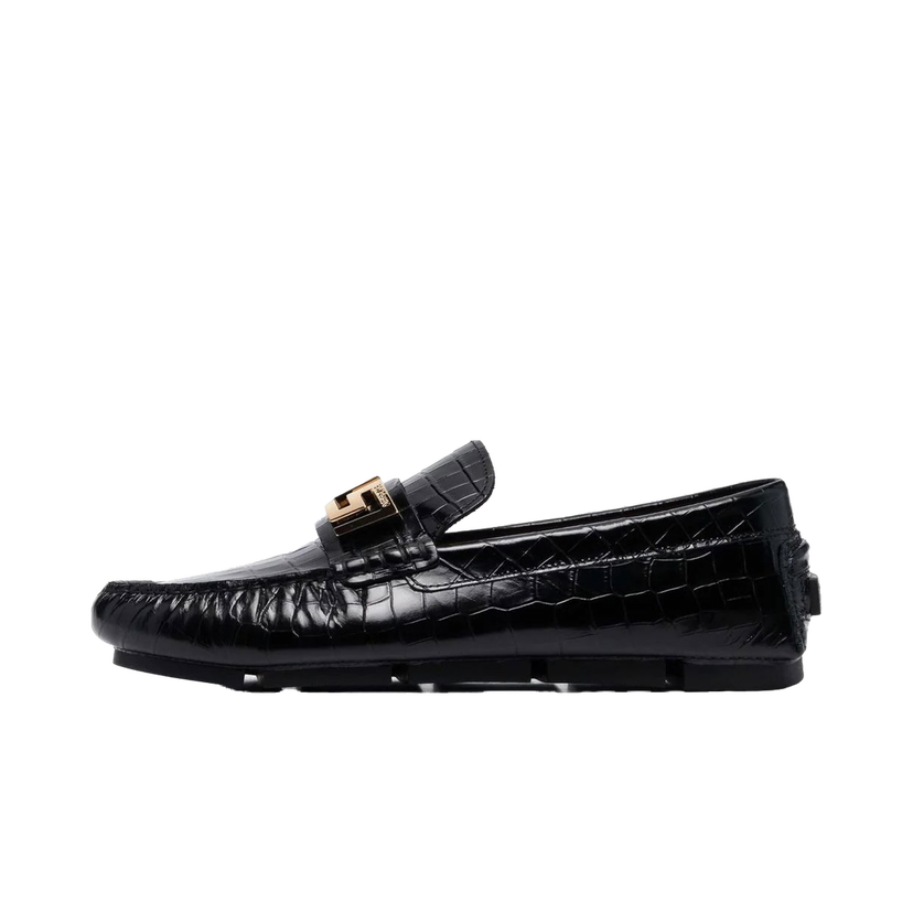Sneakers og sko Versace Greca Loafer Croc Black Sort | 1003793-1A00999_1B00V