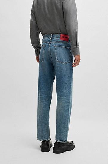 Jeans BOSS Relaxed Tapered Fit Jeans Blå | 50533616, 1