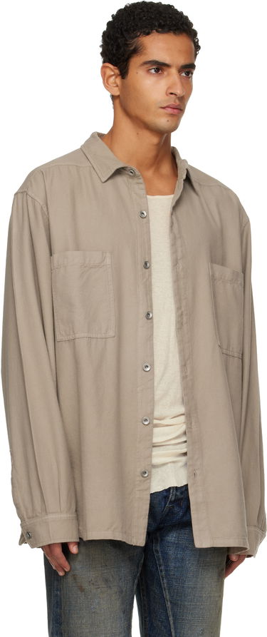 Skjorte Rick Owens DRKSHDW Concordians Jumbo Button-Up Shirt Beige | DU02E7299 CFL, 1