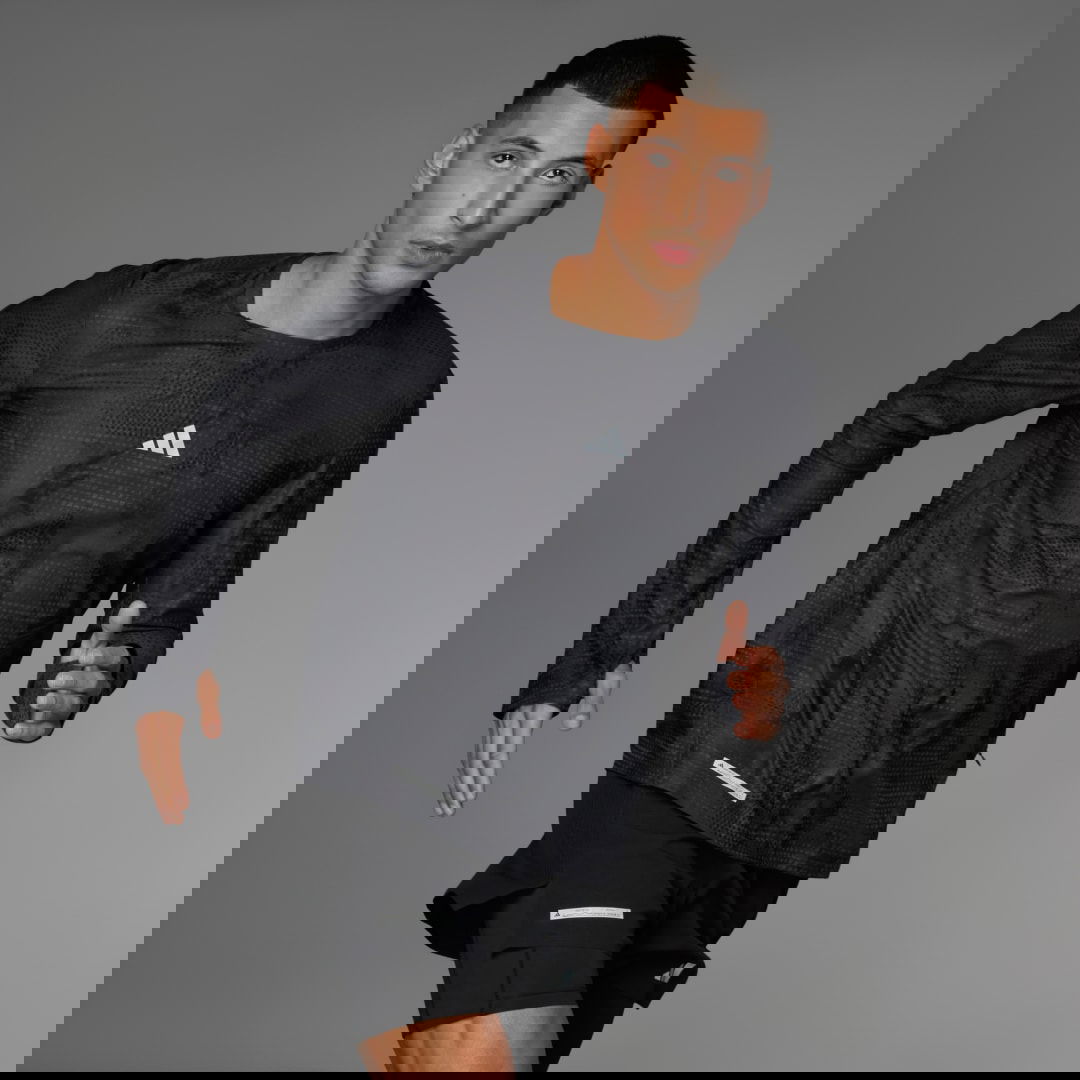 T-shirt adidas Performance Ultimateadidas Allover Print Long Sleeve T-shirt Sort | IL7197, 1