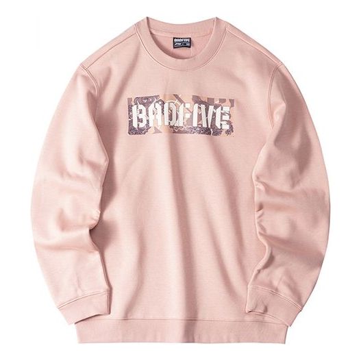 Sweater Li-Ning BadFive Logo Sweatshirt Lyserød | AWDRB91-2
