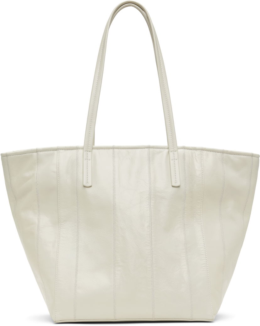 Mulepose BY FAR Leather Tote Bag Hvid | MWBTT001LL002WH020PA