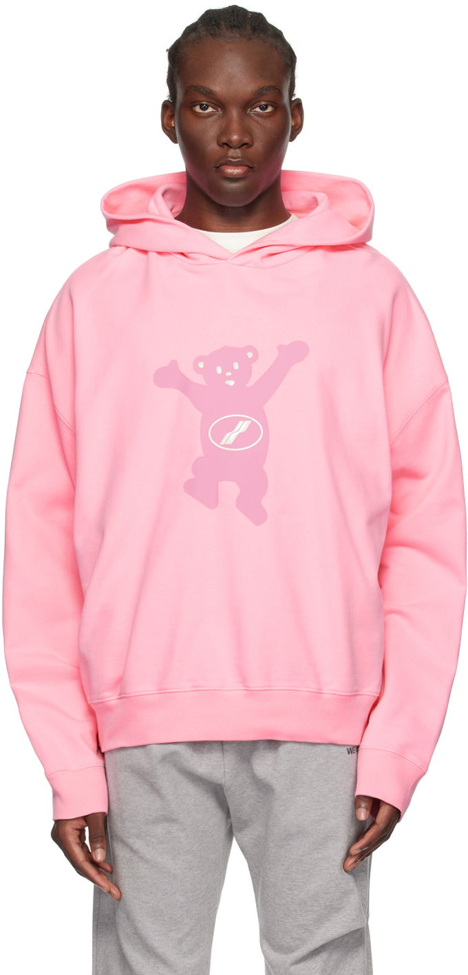 Sweatshirt We11done Teddy Graphic Print Hoodie Lyserød | WD-TH3-22-727-U-PK, 0
