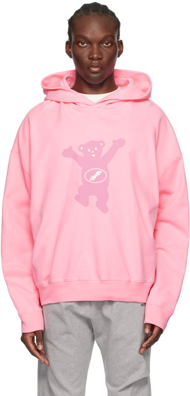 Sweatshirt We11done Teddy Graphic Print Hoodie Lyserød | WD-TH3-22-727-U-PK, 0