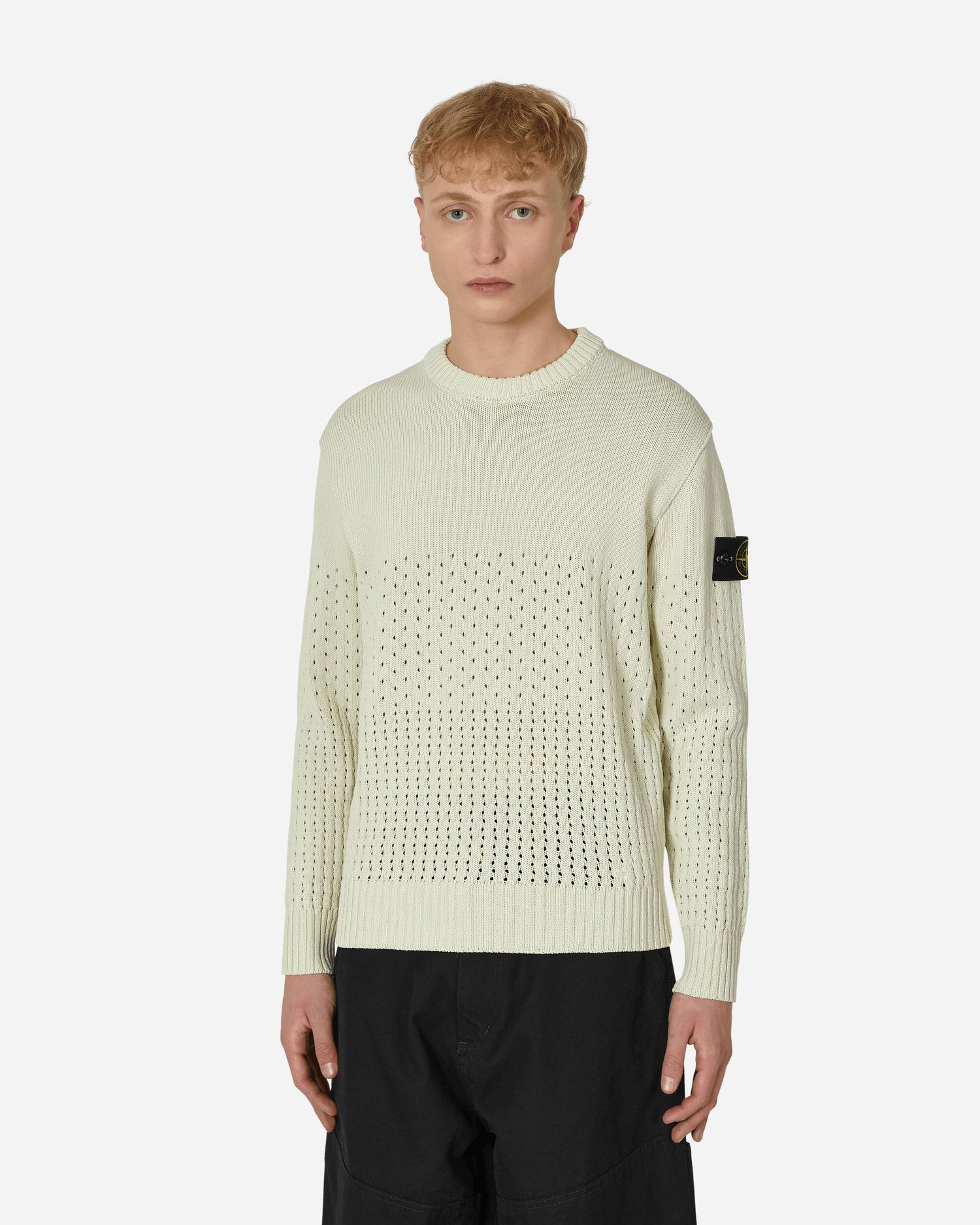 Sweater Stone Island Perforated Crewneck Grøn | MO7815535B5 V0052, 1